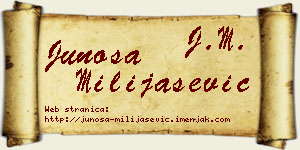 Junoša Milijašević vizit kartica